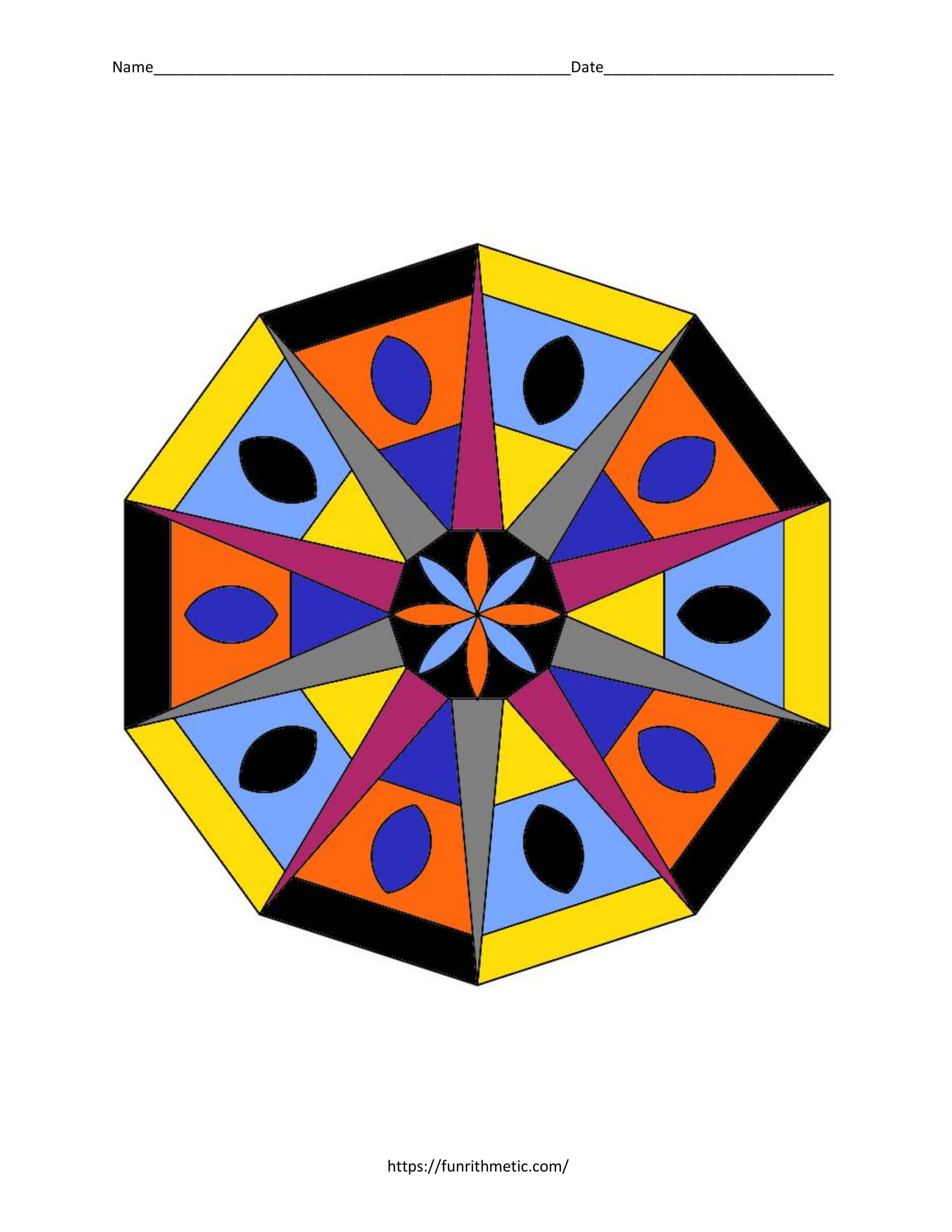 Properties of Ellipses Color by Number-5