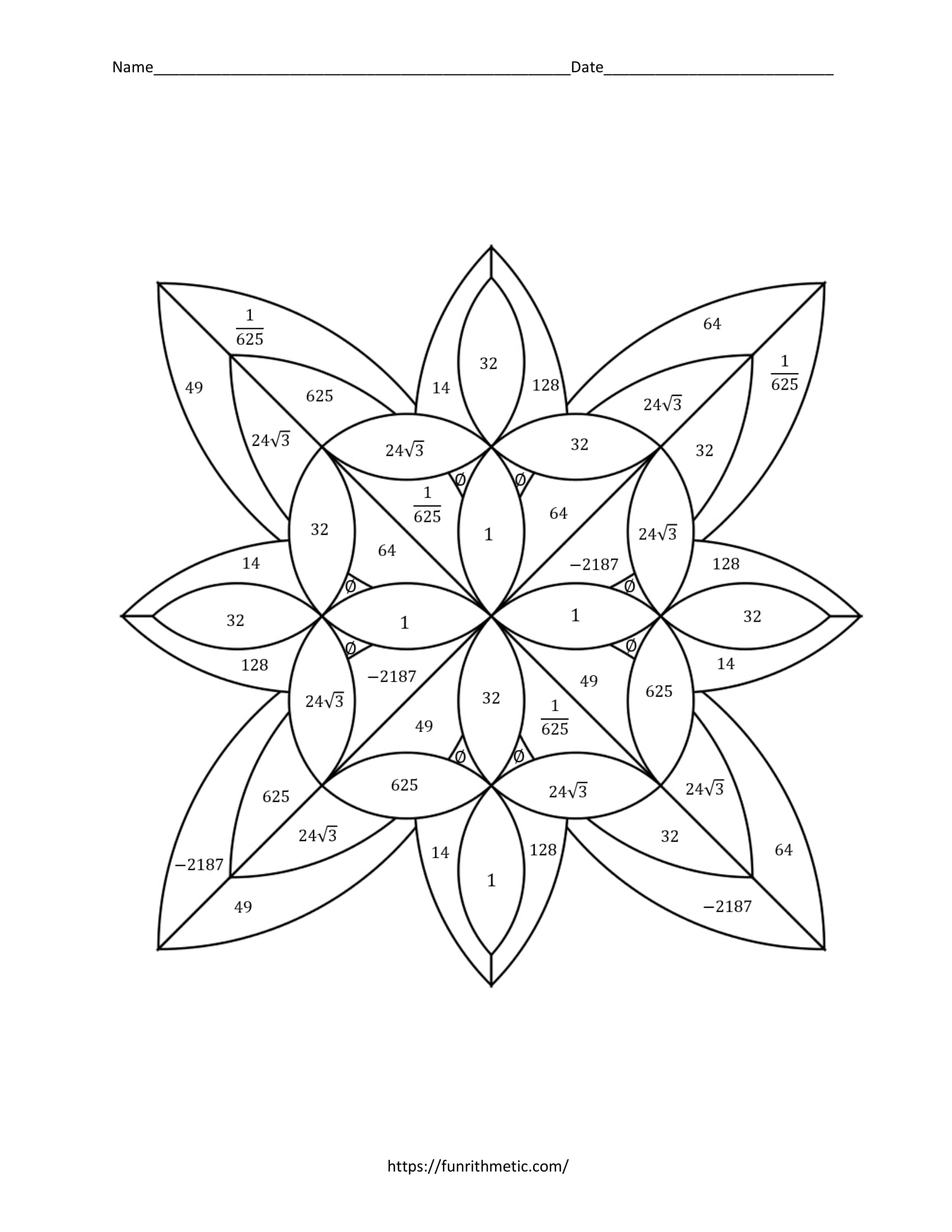 Rational Exponent Equations Color by Number-3