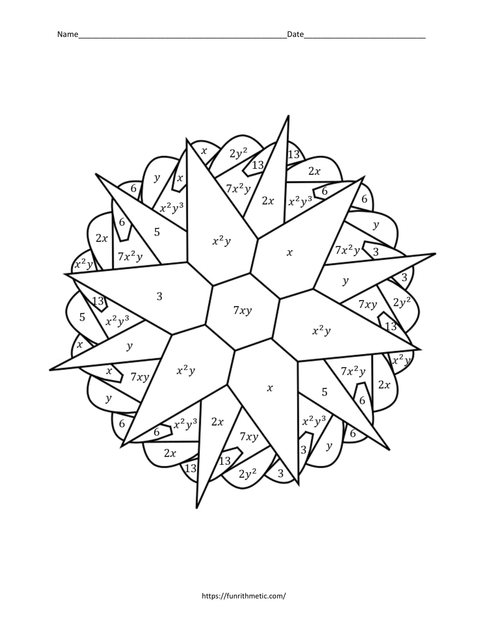 Simplifying Radicals Color by Number-3