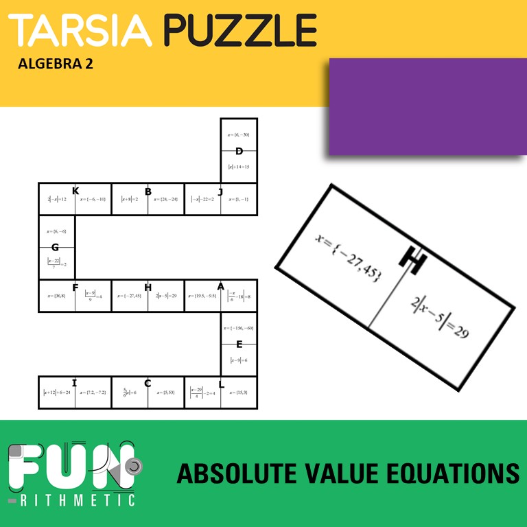 absolute value equations puzzle absolute value equations puzzle