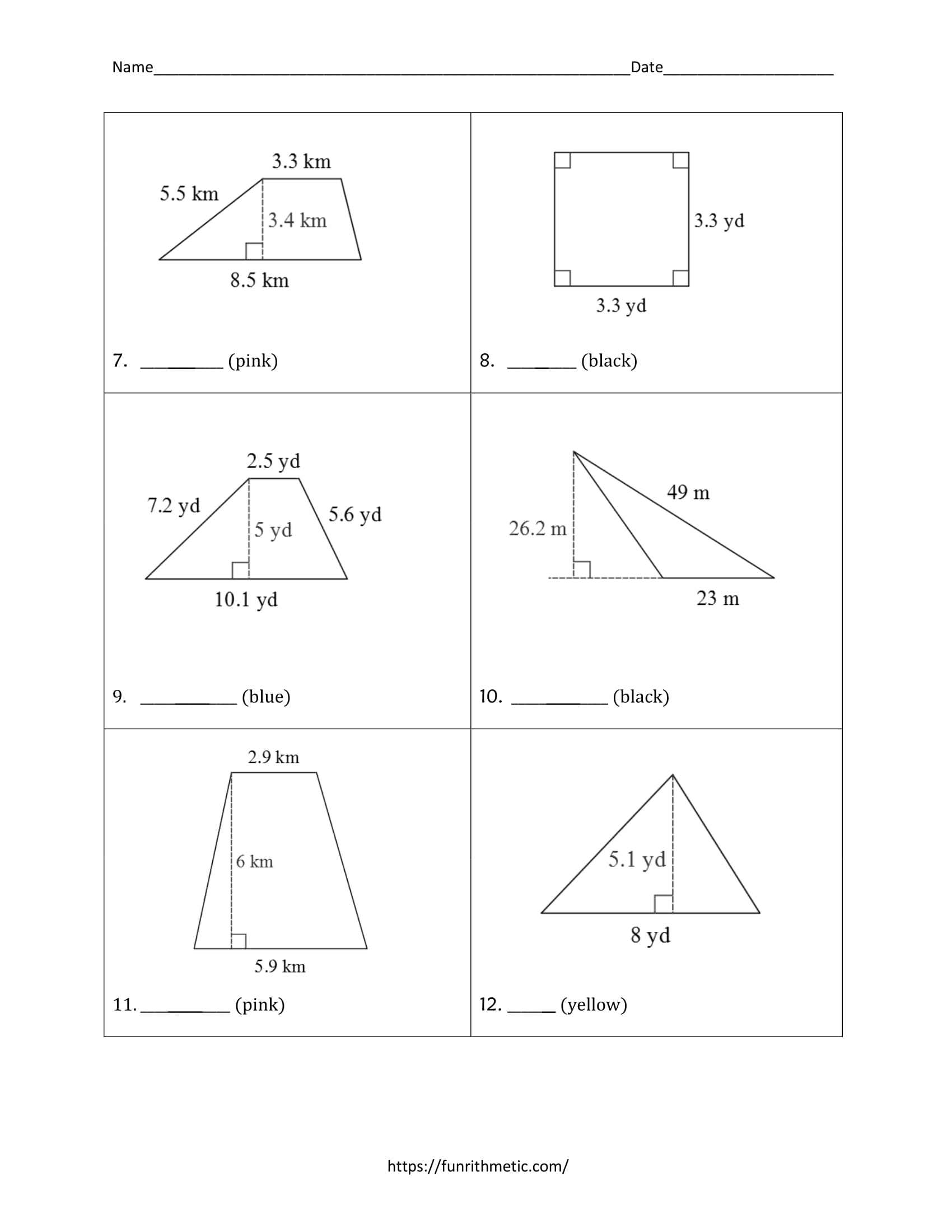 area of triangles and quadrilaterals area of triangles and quadrilaterals