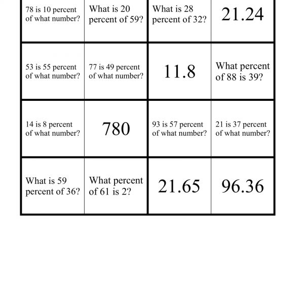 Finding percentages puzzle