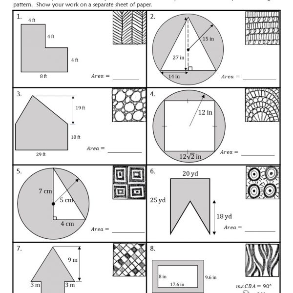 areas of compound shapes