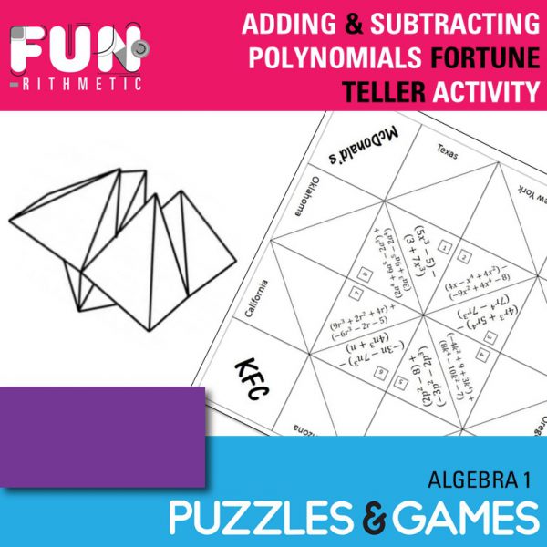 adding and subtracting polynomials activity