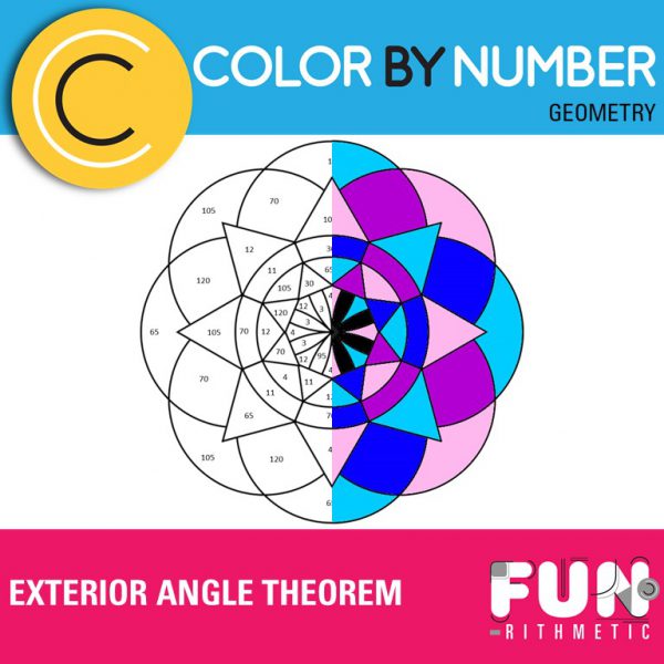 exterior angle theorem worksheet
