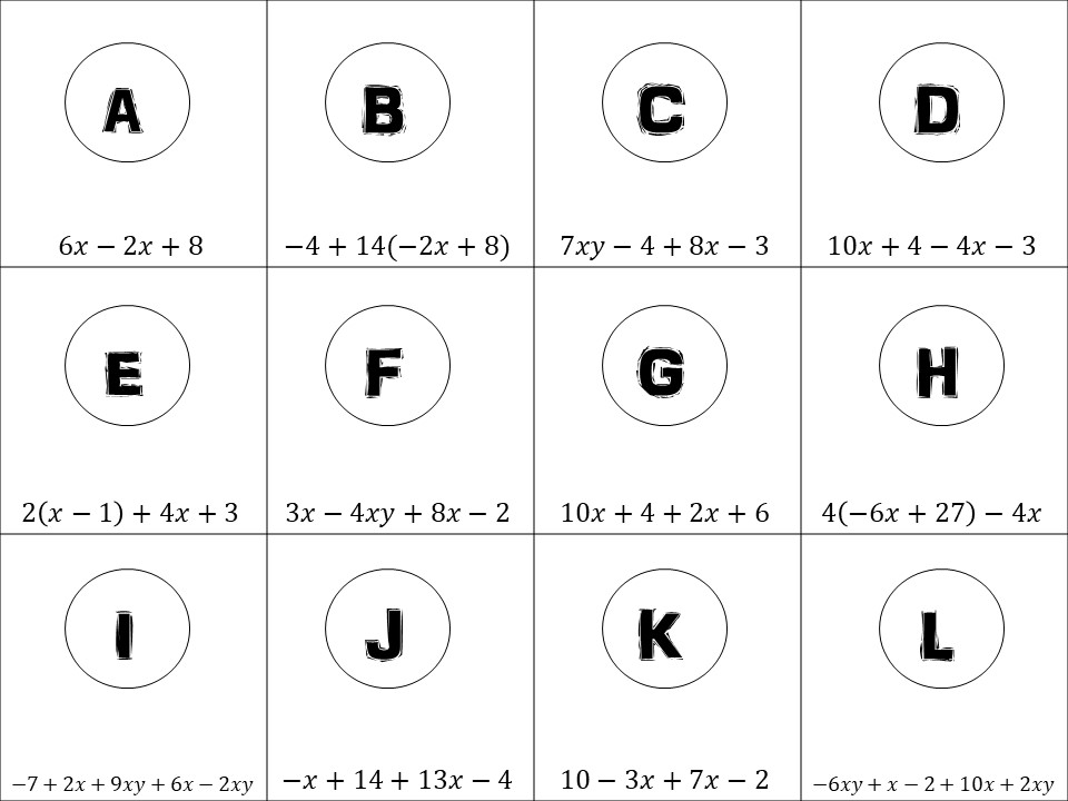 combining like terms stations combining like terms stations
