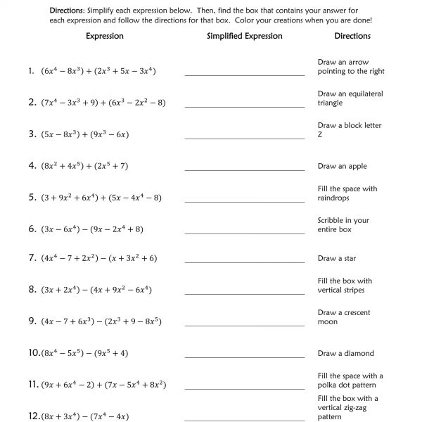 adding and subtracting polynomials