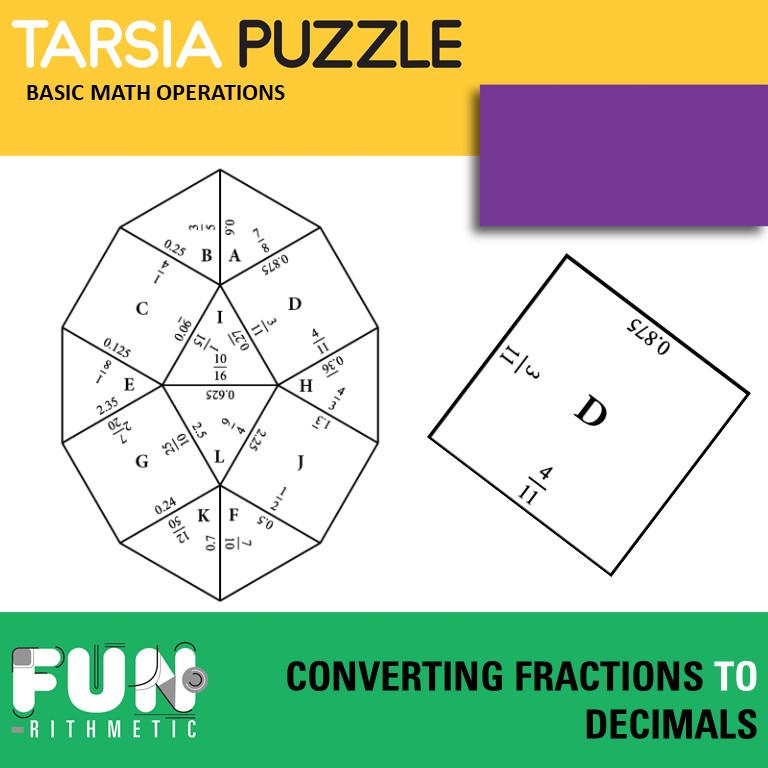 converting fractions to decimals puzzle converting fractions to decimals puzzle
