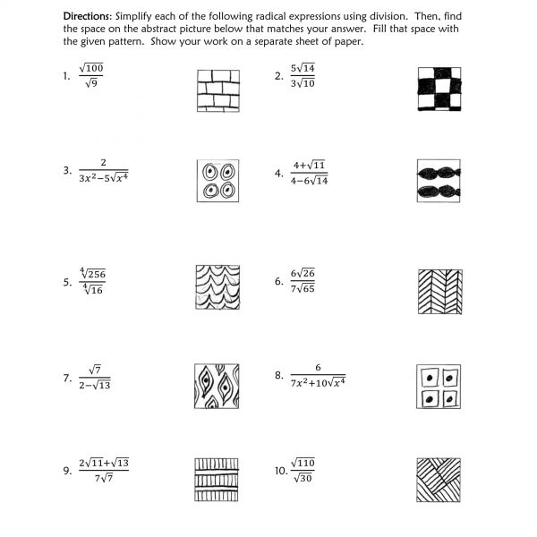 dividing radicals zen math